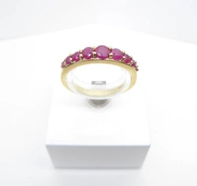 9ct Gold Ring Ruby NEW Yellow Gold size N 1/2 with Gift Box - Image 1 of 4