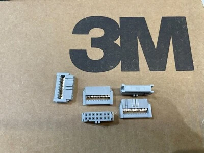 5-PCS 3M 89114-0101 14 Position Rectangular Receptacle Connector IDC Gold - Image 1 of 2