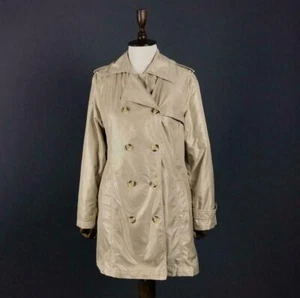 Ladies Gant Cream Double Breasted Nylon Coat Jacket Size UK S / FR M - Picture 1 of 10
