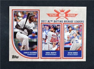 2018 Topps Big League Base #315 Daniel Murphy Justin Turner Charlie Blackmon