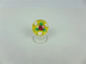 Pisapapeles Charles Kaziun rosa y oro pedestal de abeja arte vidrio - Imagen 1 de 7