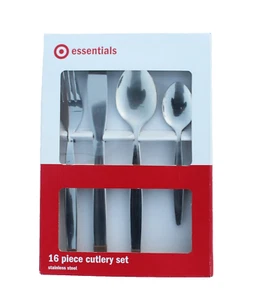 TARGET ESSENTIALS 16 PIECE CUTLERY SET BRAND NEW STAINLESS STEEL - Bild 1 von 17