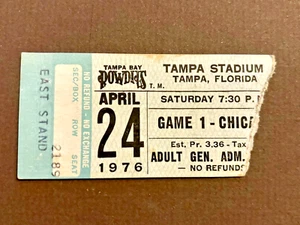 Footballer Rodney Marsh 1976 NASL Soccer Debut Ticket Stub - Tampa Bay Rowdiess - Picture 1 of 2