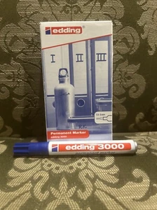 edding 3000 permanent marker - blue - box of 10 - round tip 1.5-3 mm - quick-dry - Picture 1 of 7