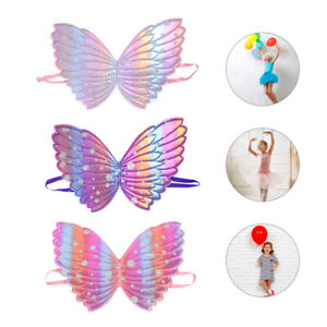  3 Pcs Angel Butterfly Wings Fabric Baby Princess Fairy Dress for Girls