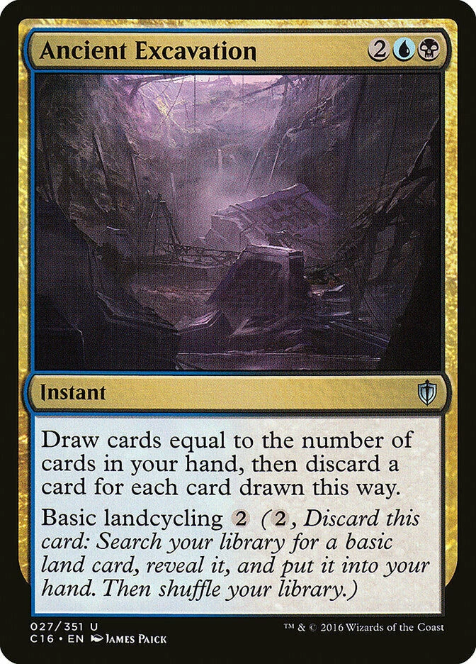 ANCIENT EXCAVATION - MTG Commander 2016 Uncommon Instant - Image 1 of 1
