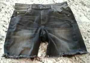 Mädchen MOSSIMO niedrige Rise Boyfriend Stretch schwarze Jeans-Shorts - Größe 4 neu mit Etikett - Bild 1 von 5