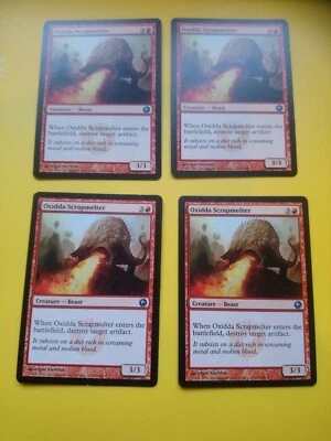 Oxidda scrapmelter. Scars of mirrodin. MTG Playset 4 cards as pics - Image 1 of 2