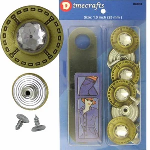 25 mm No-Sew Replacement Jean Tack Buttons w/Tool (B6BD3) 6 CT. - Picture 1 of 1
