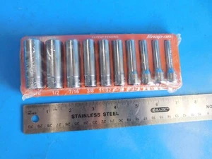 NEW ,SNAP ON TOOLS 1/4 IN. DR. DEEP SAE SOCKET SET, 10 PC.&TRAY,#110STMDMLX - Picture 1 of 3