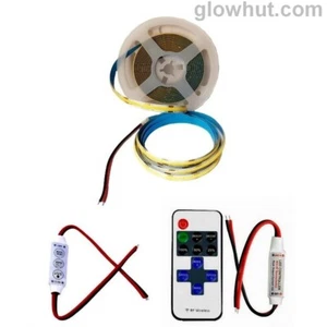 Tira de luz COB y controlador 320 LED/metro 12v rojo azul amarillo verde blanco cálido - Imagen 1 de 7