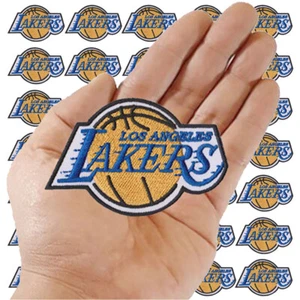 Wholesale Los Angeles Laker Basketball Size 3.2"x2.2" Embroidered Iron on Patch - Picture 1 of 12
