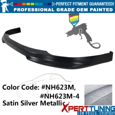 Fits 98-02 Honda Accord Sedan 4-Door Type-R Front Bumper Lip Spoiler PU #NH623M Foto 1 de 4