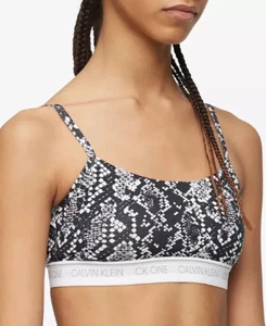 Calvin Klein CK One Unlined Bralette QF5727-006 SNAKE (Size MEDIUM) NWT MSRP $28 - Imagen 1 de 1