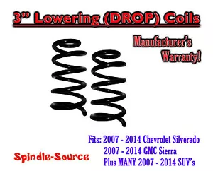 2016 - 2018 Silverado Sierra 1500 V8 3" Lowering Drop Coils Springs Kit - Bild 1 von 1