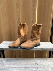 Red Wing #1105 Pecos Brown Work Boots Super Sole Soft Toe Size 12 EE - Picture 1 of 9