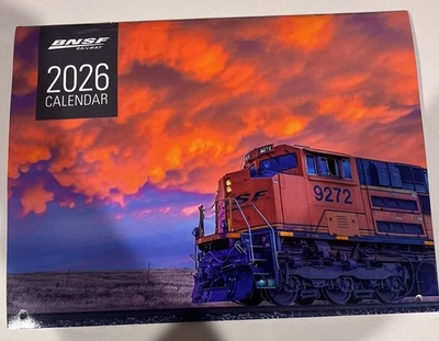 Calendario mensual BNSF Railway 2026 calendario de pared 12x9 Foto 1 de 4