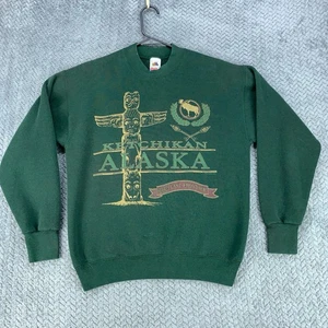 Vintage Ketchikan Alaska Sweatshirt Mens Medium Totem Pole Crewneck Pullover 90s - Picture 1 of 9