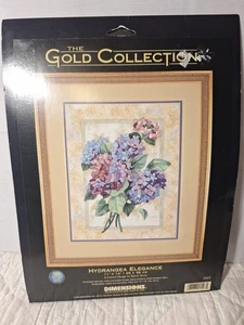 Vintage Dimensions Gold Collection "Hydrangea Elegance" Crewel Stickset 14" x 11" - Bild 1 von 6
