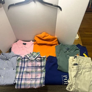 POLO RALPH LAUREN Boy's Lot of 9 Sz XL 18-20 Polos, Pants, Hoodie, Button Downs - Picture 1 of 23