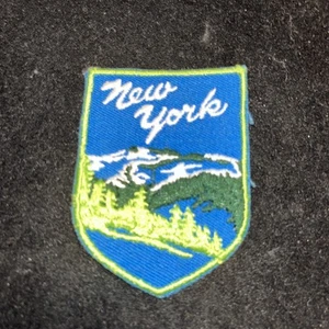 Toppa ricordo State of New York NY Mountains Forest blu ricamata ferro da cucire - Foto 1 di 4