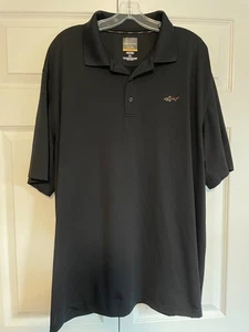 Greg Norman Tasso Elba Five Iron PlayDry Golf Polo Shirt Black XXL - Picture 1 of 3