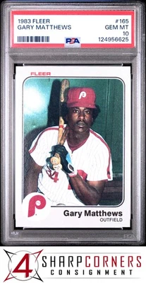 Fleer #165 Gary Matthews Phillies 1983 PSA 10 Foto 1 de 2