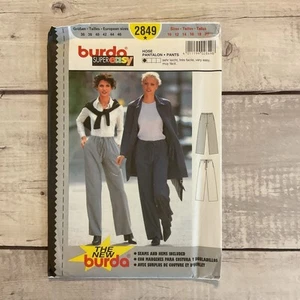 Burda 2849 Sewing Pattern Pull On Pants Drawstring Wide Leg Miss Sz 10-20 UNCUT - Picture 1 of 3