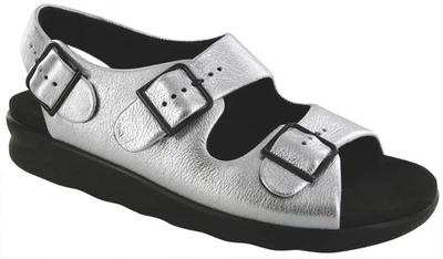 SAS Relaxed Sandal Moonbeam Women's Size 7.5W Silver Shoes MADE IN USA - NEW - Image 1 of 4