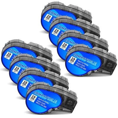 Картридж этикеточный 8x для Brady BMP21-PLUS M21-750-499 черный/белый 3/4 дюйма x 16 футов нейлон - Изображение 1 из 4
