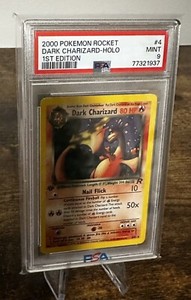 Dark Charizard 4/82 - Team Rocket 1st Edition *PSA 9 - Mint* Holo Pokemon Card