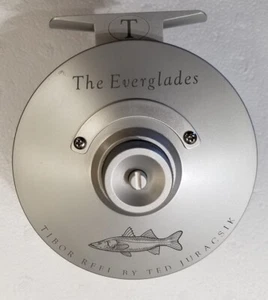 TIBOR EVERGLADES IN FROST SILVER WITH SNOOK ENGRAVING #7-9 WT FLY REEL - Picture 1 of 4