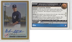 2010 Bowman Chrome Prospects Gold Refractor /50 Graham Stoneburner #BCP208 Auto