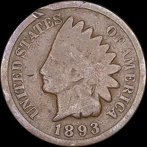 1893 1C Indian Head Cent Uncertified Circulated BN - Picture 1 of 2