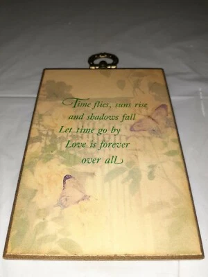 Vintage American Greetings Time Flies Plaque With Easel Back 1977 - Image 1 of 4