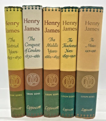 The Life of Henry James by Leon Edel Complete 5-Volume Set 1962 J.B. Lippincott Foto 1 de 4