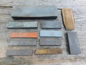 10 Sharpening Stones lot with 1 carrying case - Picture 1 of 6