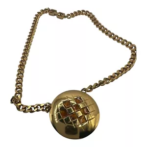 Collana Givenchy originale grande oro rosso vintage 15 pollici usata Giappone 313 603 - Foto 1 di 8