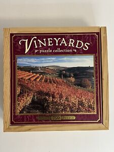 Vineyards Premium 750 Pc Puzzle Collection “A Taste Of Italy” Wooden Box