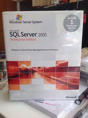 Microsoft SQL Server 2005 Enterprise Edition 1 Processor Full Retail Box - Image 1 of 4