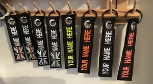 Llaveros personalizados nombre táctico personalizado llaves de motociclista matrícula bolsa NUEVO - Imagen 1 de 4