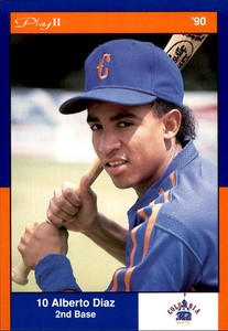 1990 Columbia Mets Postcards Play II #2 Alberto Diaz Dominican Republic DR Card