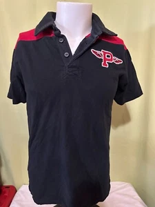 Rare Polo Ralph Lauren P Wings Boy's Black Red Polo Shirt Size XL 18-20 - Picture 1 of 4