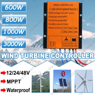 100W-3KW 12V 24V 48V Wind Turbine Charge Controller With MPPT Low Voltage Boost - Image 1 of 4