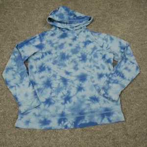 Lands End Sweatshirt Boys Large Blue Long Sleeve Hooded Pockets Pullover - Picture 1 of 10