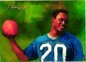 Barry Sanders 2024 Autentico Artista Firmato Edizione Limitata Stampa Card 8 di 50 - Foto 1 di 4