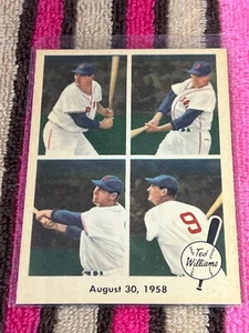 1959 FLEER TED WILLIAMS #65 AUGUST 30, 1958 BASEBALL'S GREATEST NMMT H.O.F. CARD - Photo 1 sur 2