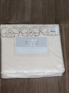 St. Moritz Neu Braun Bestickt 4-teiliges Elfenbein Queen Bettwäsche Set - Bild 1 von 8