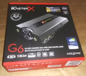 Sound BlasterX G6 Hi-Res 130dB 32bit/384kHz Gaming DAC (Factory Sealed) - Afbeelding 1 van 4