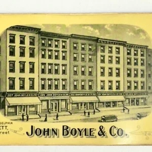 Calendario de Bolsillo John Boyle & Co Toldo Rayas Suela Agente Philadelphia Celuloide - Imagen 1 de 4